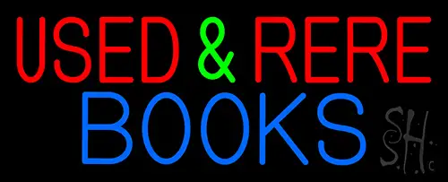 Used And Rare Books LED Neon Sign