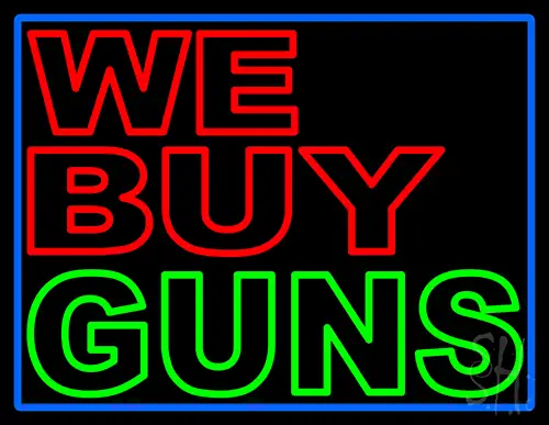 We Buy Guns LED Neon Sign