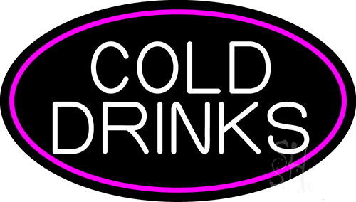White Cold Drinks LED Neon Sign