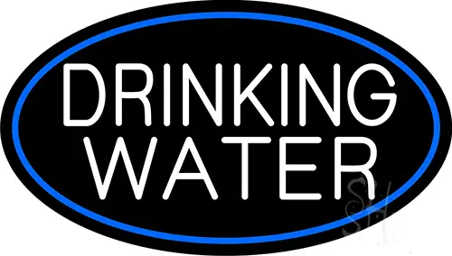 White Drinking Water LED Neon Sign