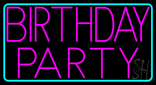 Birthday Party 2 LED Neon Sign