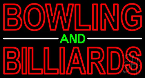 Bowling And Billiards LED Neon Sign