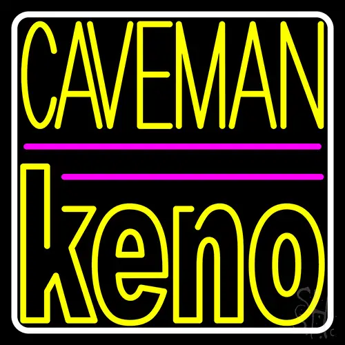 Caveman Keno 3 LED Neon Sign