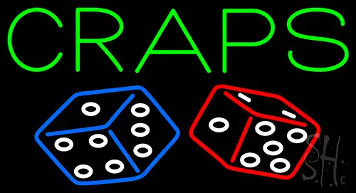 Craps With Dies 2 LED Neon Sign
