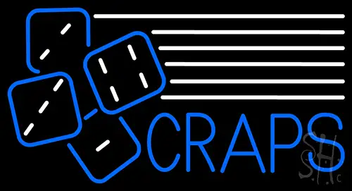 Craps With Hand Logo LED Neon Sign