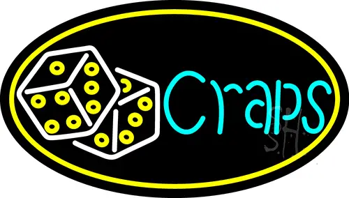 Double Stroke Craps With Dise 4 LED Neon Sign