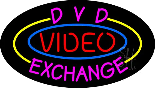 Dvd Video Exchanged 1 LED Neon Sign