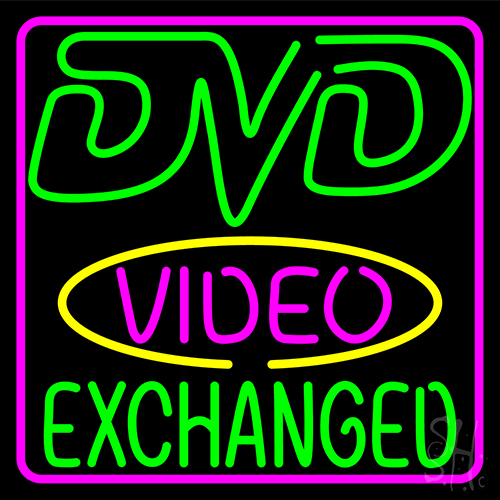 Dvd Video Exchanged 2 LED Neon Sign