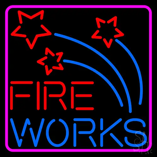 Fire Work Multi Color 1 LED Neon Sign