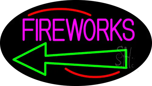 Fireworks With Arrow 2 LED Neon Sign
