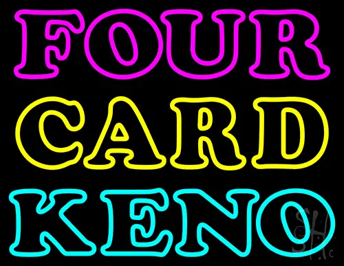 Four Card Keno 1 LED Neon Sign
