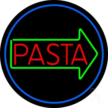 Red Pasta With Arrow LED Neon Sign