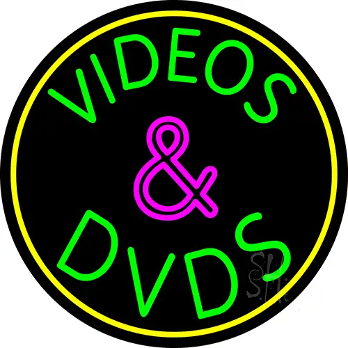 Green Videos And Dvds 2 LED Neon Sign