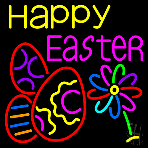 Happy Easter Egg 1 LED Neon Sign