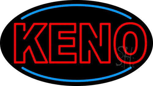 Keno Oval 1 LED Neon Sign
