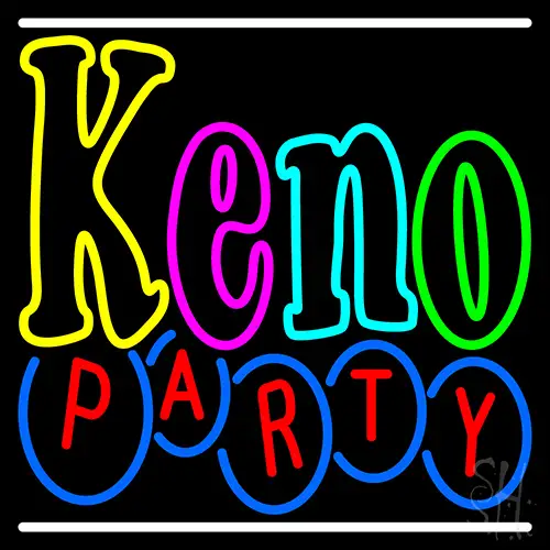Keno Party 2 LED Neon Sign
