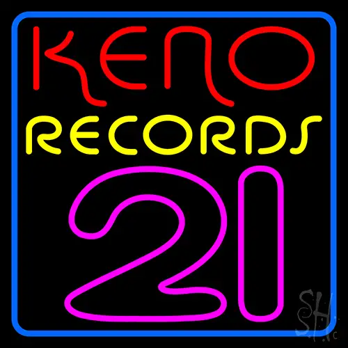 Keno Records 21 1 LED Neon Sign