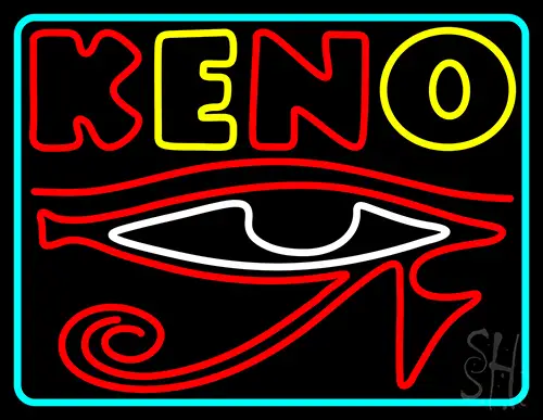 Keno With Eye Icon 1 LED Neon Sign