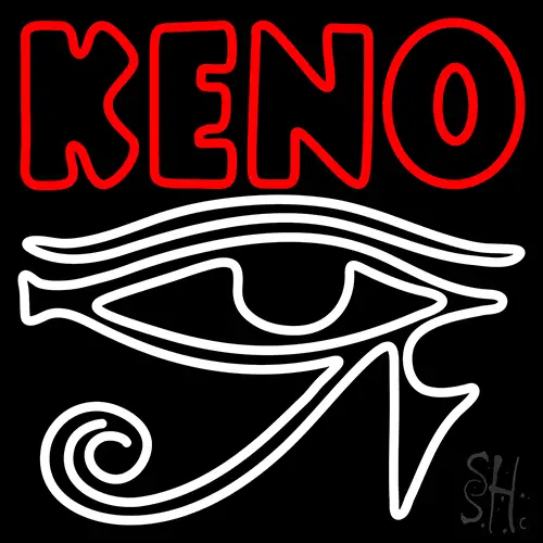 Keno With Eye Icon LED Neon Sign