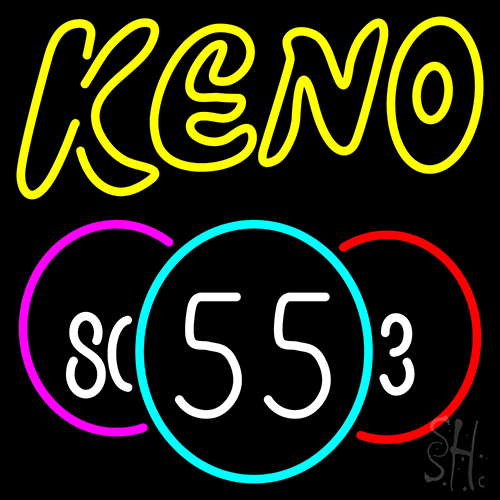 Keno With Multi Color Ball LED Neon Sign