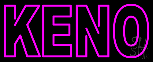 Keno With Outline LED Neon Sign
