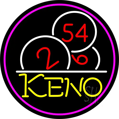 Keno With Ball 3 LED Neon Sign