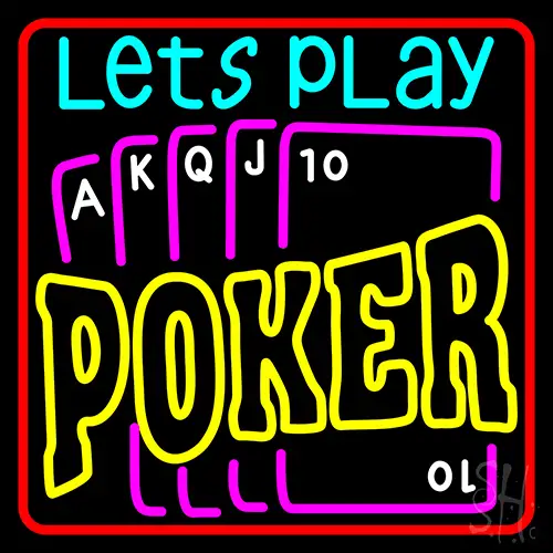 Lucky Poker 1 LED Neon Sign