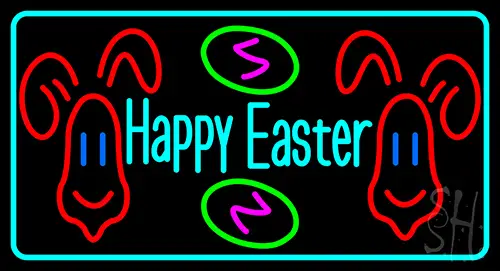Multicolor Happy Easter 2 LED Neon Sign