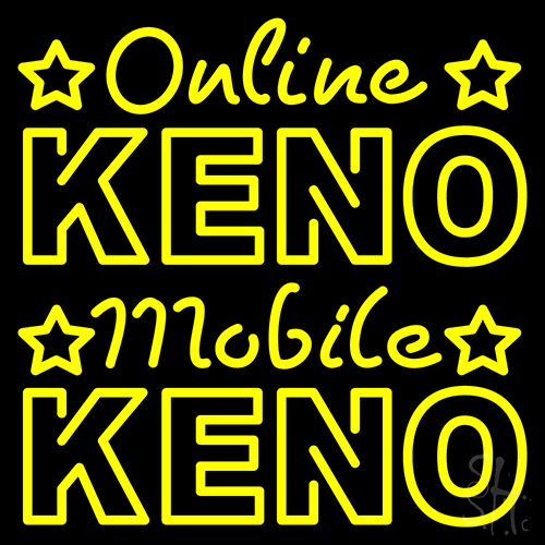 Online Keno Mobile Keno LED Neon Sign