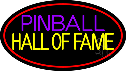Pinball Hall Of Fame 3 LED Neon Sign