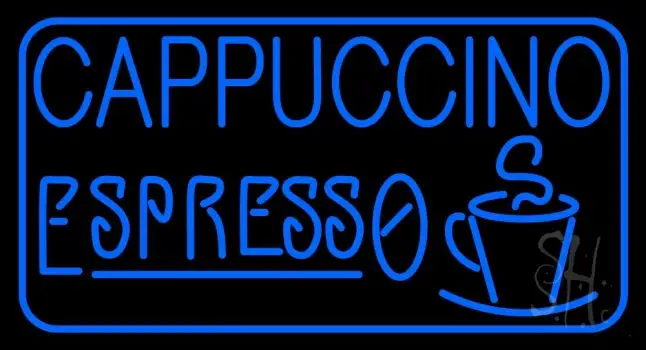 Blue Cappuccino Espresso LED Neon Sign