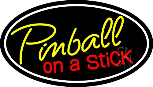 Pinball On A Stick 3 LED Neon Sign