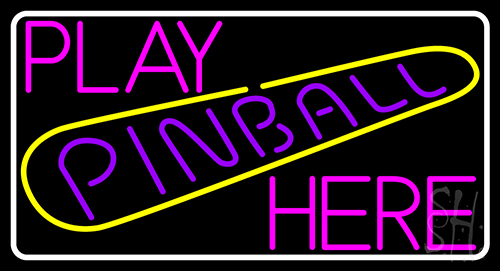 Play Pinball Herw 1 LED Neon Sign