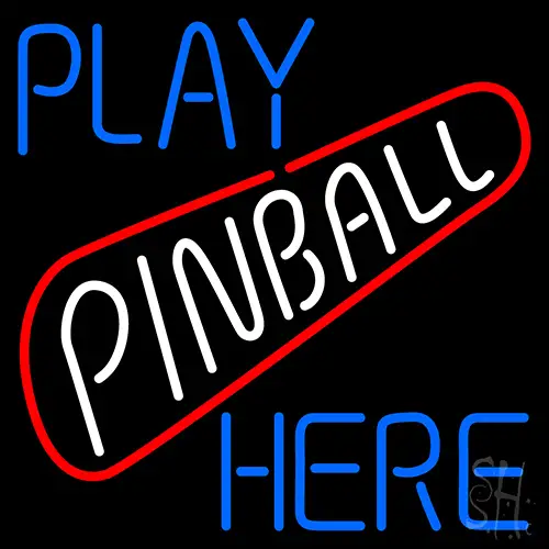 Play Pinball Herw LED Neon Sign