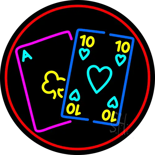 Poker Cards 1 LED Neon Sign