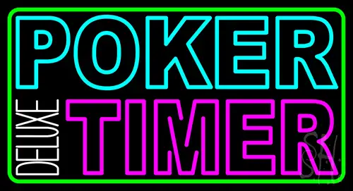 Poker Timer Deluxe 3 LED Neon Sign