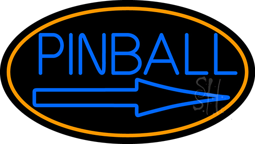 Pinball With Arrow 3 LED Neon Sign
