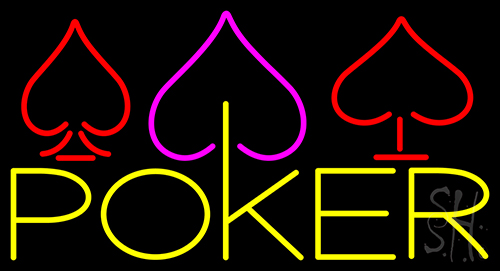 Poker Symbol 4 LED Neon Sign