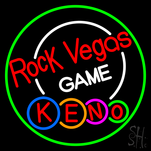 Rock Vegas Keno 1 LED Neon Sign