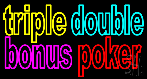 Triple Double Bonus Poker 2 LED Neon Sign