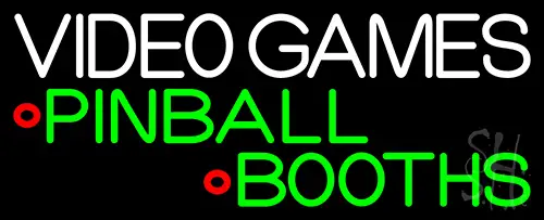 Video Game Pinballs Booths 2 LED Neon Sign