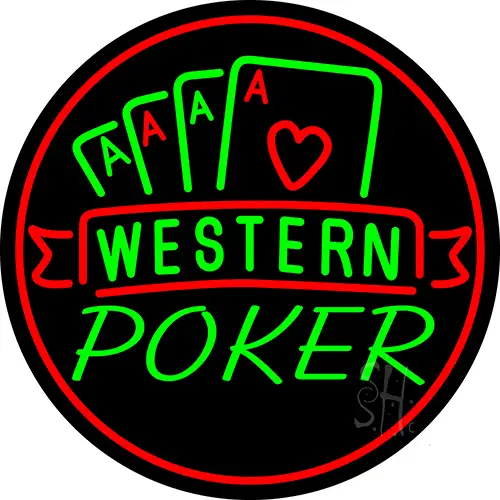 Western Poker 2 LED Neon Sign