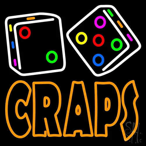 Craps With Dise 1 LED Neon Sign