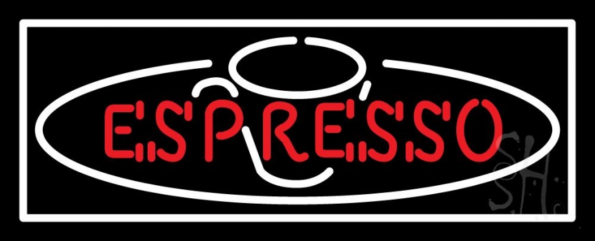 Double Stroke Espresso LED Neon Sign