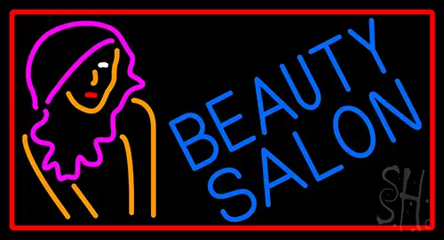 Beauty Salon With Girl LED Neon Sign