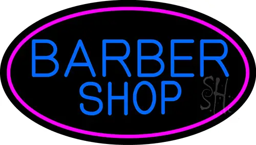 Blue Barber Shop LED Neon Sign