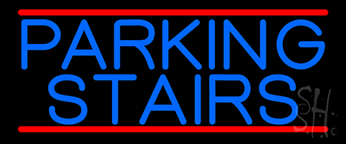 Blue Parking Stairs LED Neon Sign