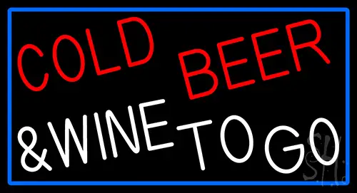 Cold Beer And Wine To Go LED Neon Sign