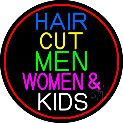 Haircut Men Women And Kids LED Neon Sign