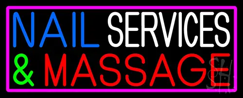 Nail Services And Massage LED Neon Sign
